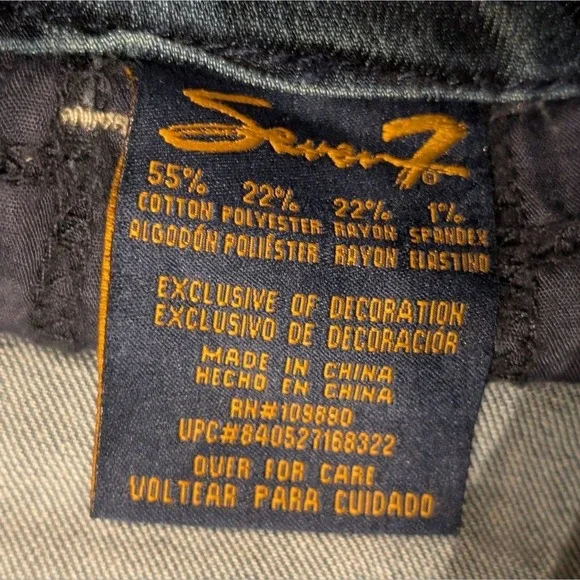 Seven 7 Plus 16 High Rise Skinny Jeans  Tummy‎ Slimming Faded Wash Stretchy - Picture 4 of 6